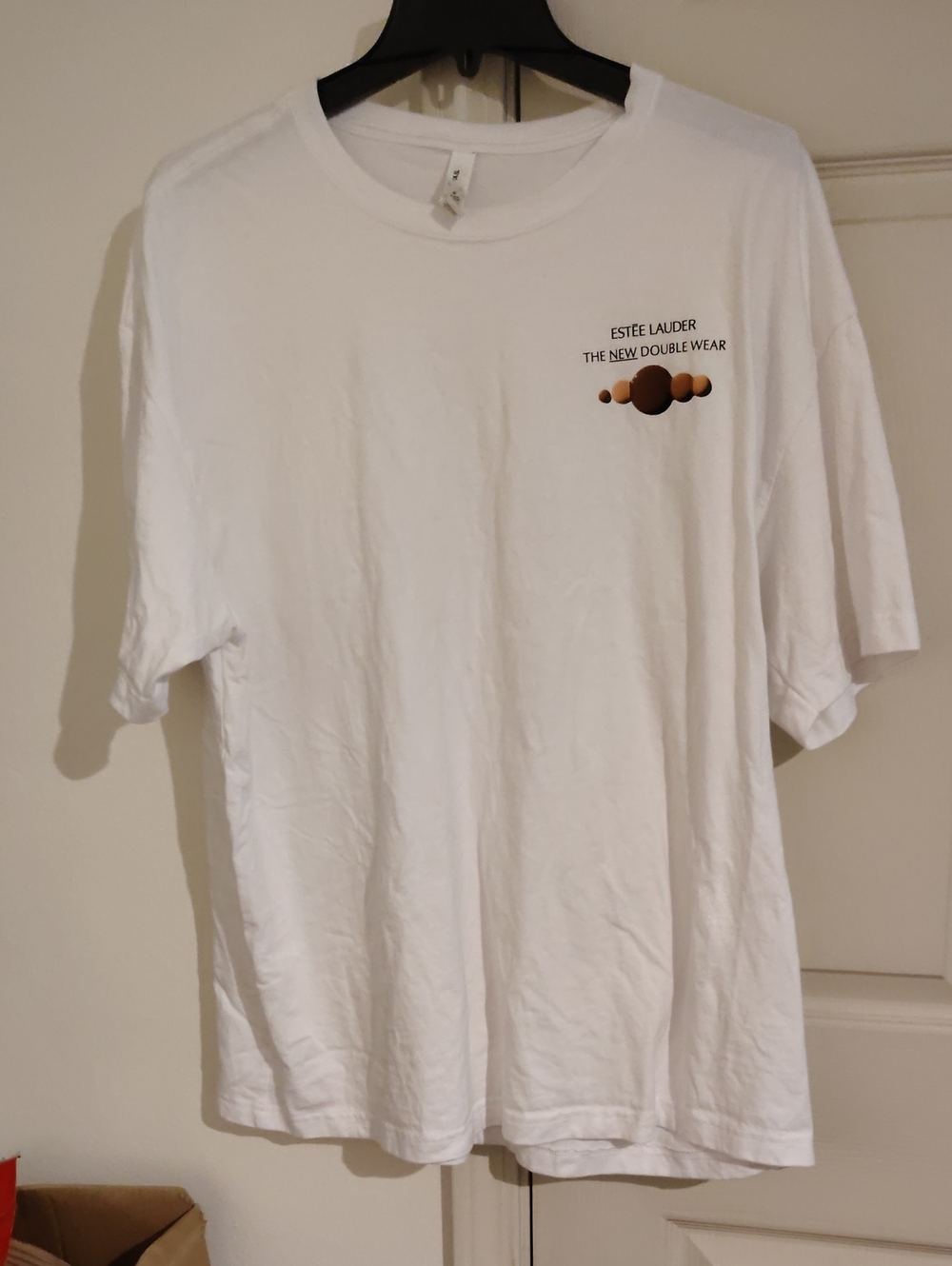 Estee Lauder White Tee with Brown Gradient Logo